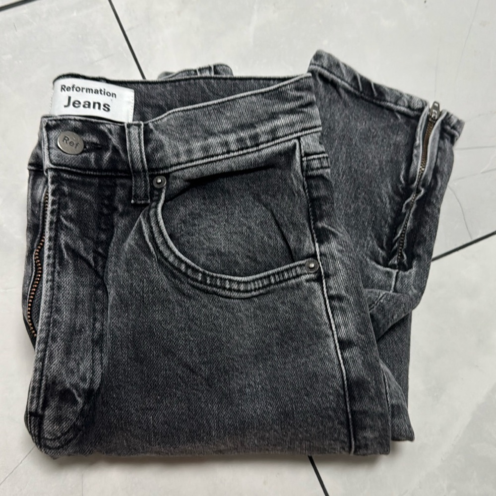 Reformation Black Denim Skinnies Size 26